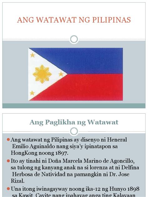 Ang Watawat Ng Pilipinas Pdf