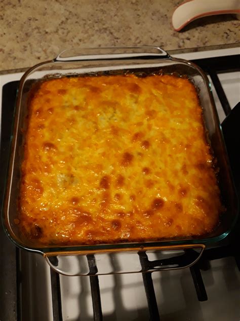 You can estimate your portions knowing that one ounce of cheese is about the size of a pair of dice. Cheeseburger casserole. 1 pound lean ground beef Salt and ...