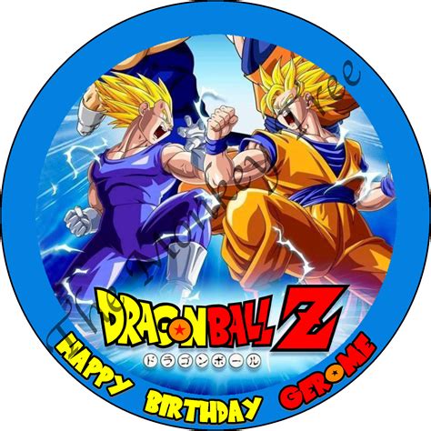 This is my dragon ball z cake, hope you like it. Dragon Ball Z Edible Cake Image Topper - personalised ...