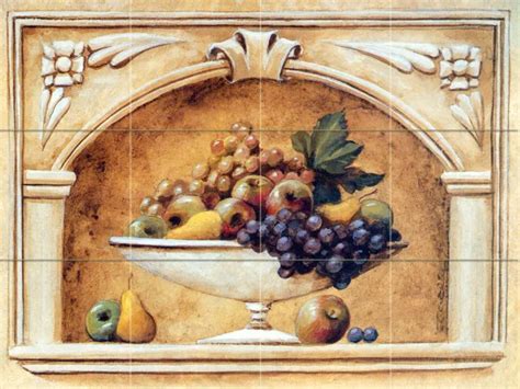 Art Fruit Mural Ceramic Grape Arch Backsplash Tile 111 15750 Picclick