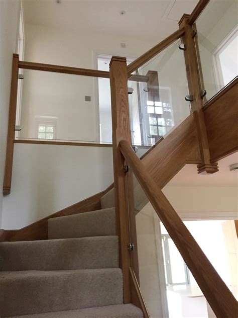 Contemporary Oak And Glass Staircase Sjc Joinery