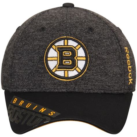 Boston Bruins Reebok Youth Playoff Structured Flex Hat Black