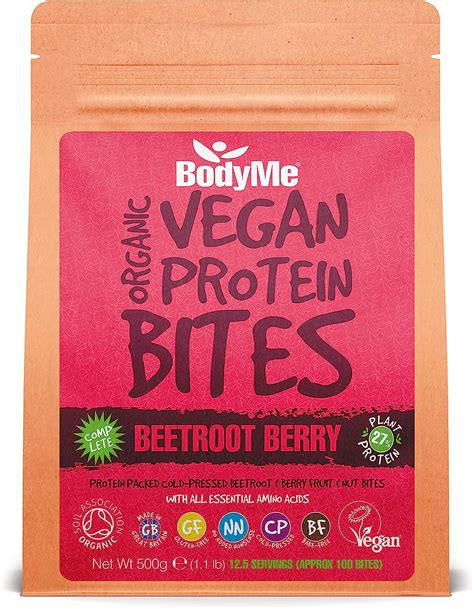 Bodyme Organic Vegan Protein Snack Bites Raw Beetroot Berry Pre