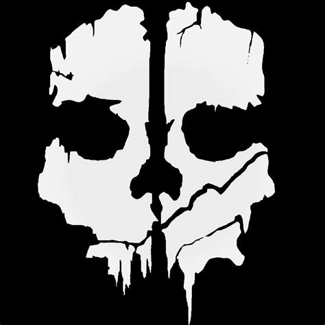 call of duty ghost skull sticker