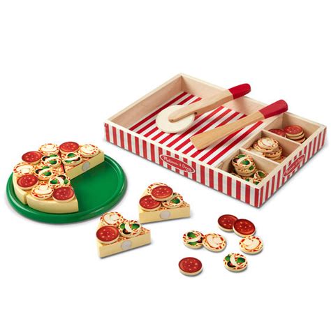 Melissa And Doug Pizza Party Wooden Play Food Set Best Educational