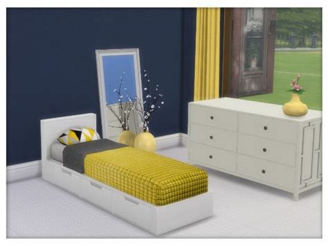 Single Bed And Bedding By Oldbox At All 4 Sims Sims 4 Updates