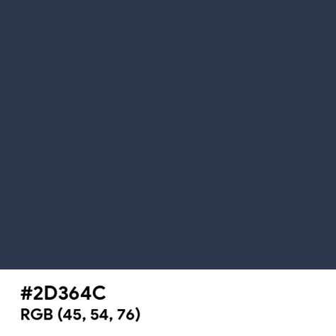 2d364c Color Name Is Japanese Indigo