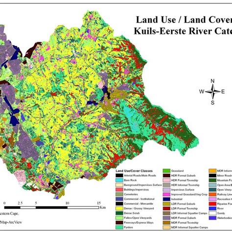 Land Use Land Cover Map For The Kuils Eerste River Catchment Area Prepared Using An Q640 