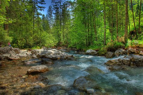 Fondos De Pantalla Alemania Bosques Ríos Piedras Baviera Hdr árboles