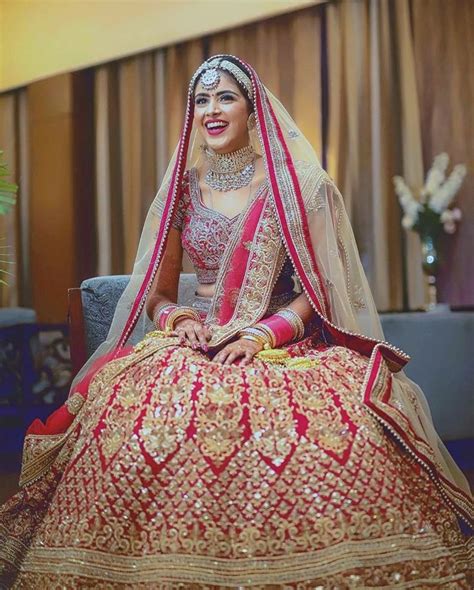 Pinterest • Bhavi91 Indian Bridal Dress Bridal Lehenga Red Indian Bridal Wear