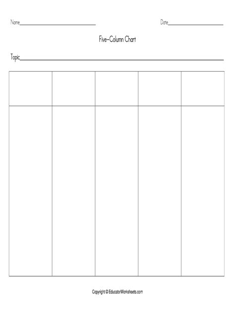 Blank Chart Fill Online Printable Fillable Blank