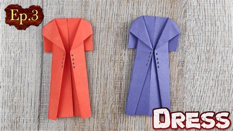 Ep3 Easy Origami Dress Paper How To Make Origami Dress For