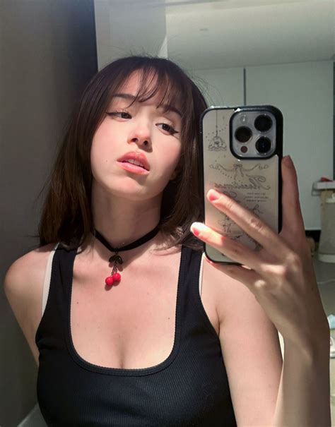 Pokimane Streamer Selfie Wearing A Cherry Prk6942