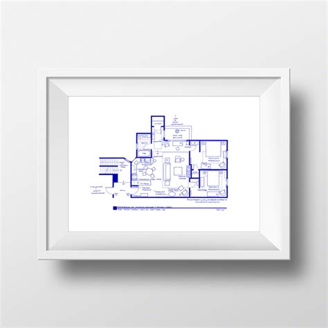 Rachel and monica's apartment would set you back a few millioncredit: Friends // Monica & Rachel Apartment // Artist Signed (Blue) - Fantasy Floorplans - Touch of Modern
