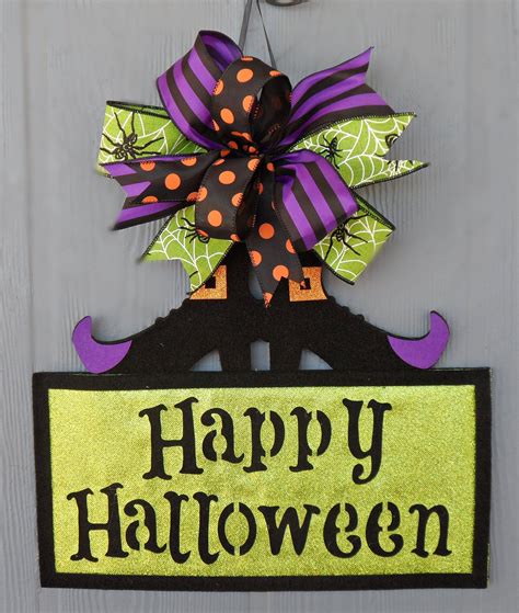 Happy Halloween Front Door Hanger Halloween Decor Halloween | Etsy ...