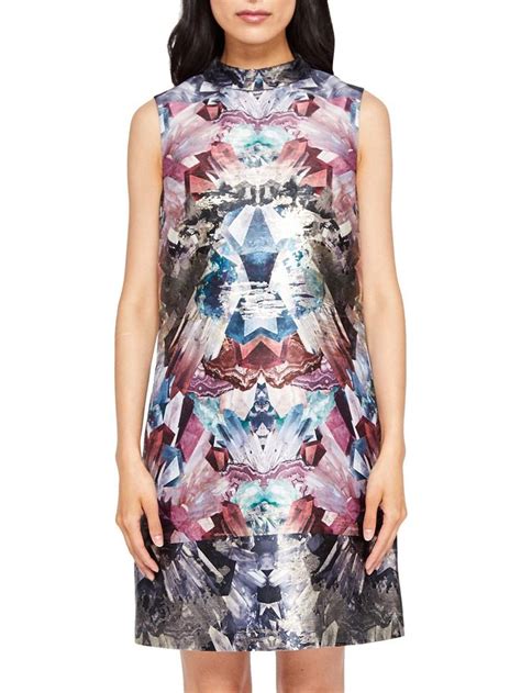 Ted Bakers Mirrored Minerals Knee Length Dress Designer Outfits