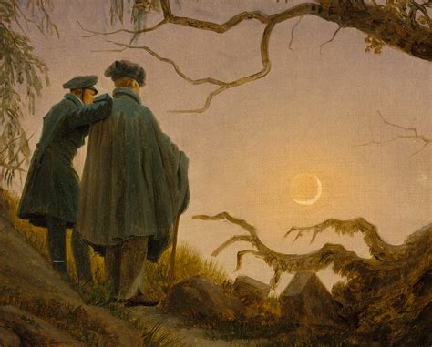 Two Men Contemplating The Moon Caspar David Friedrich 200051