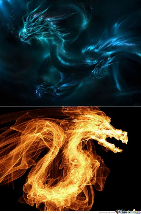 Adventures dveh fire pandas in water. Fire & Water Dragons by recyclebin - Meme Center