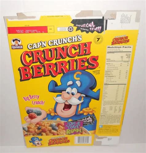 VINTAGE Quaker Cap N Crunch S Crunch Berries Cereal Box Rule Your Room PicClick