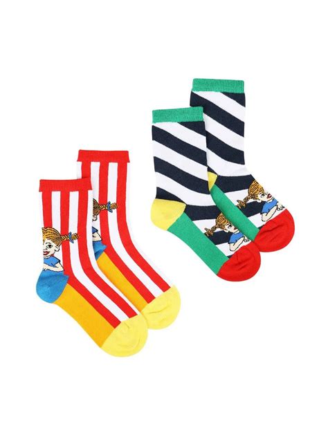 Socks Pippi Longstocking 2 Pack Astrid Lindgren