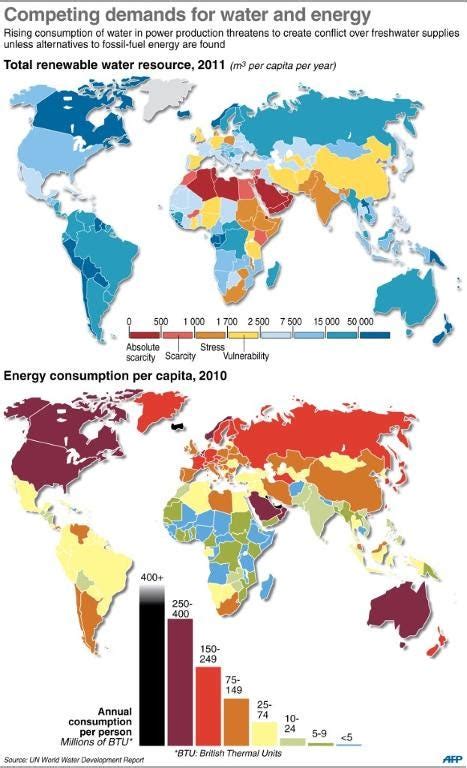 Map The Worlds Water Scarcity Problem Is Bad And Getting Worse