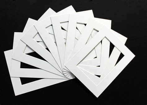 Picture Mounts Frames Mount Pack Of 10 Various Sizes A4 White Ebay