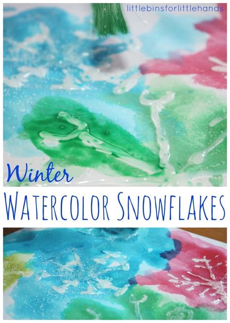 Snowflake Painting Tape Resist Winter Art Activity For Kids