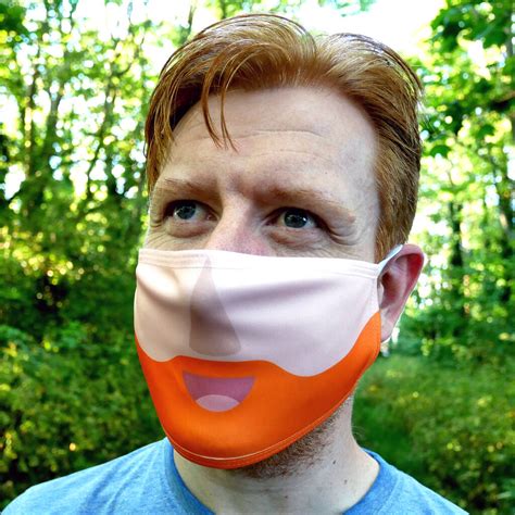 Washable Fabric Face Mask Happy Face By Hoobynoo