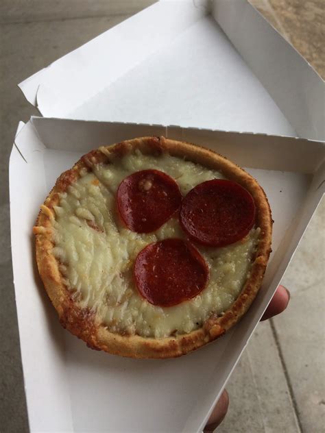 The School Lunch Literally Put A Small Pizza In A Bigger Pizza Slice