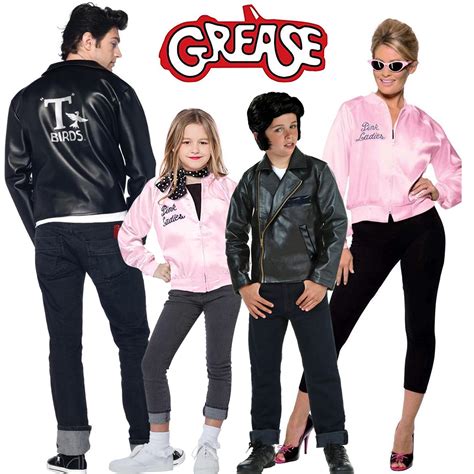 Costumes Reenactment Theater Brand New Grease Pink Ladies 1950s