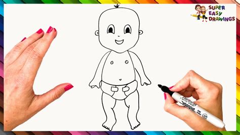 Como Dibujar Un Bebe Paso A Paso Dibujo De Bebe Facil