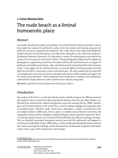 The Nude Beach As A Liminal Homoerotic Place J Carlos Monterrubio