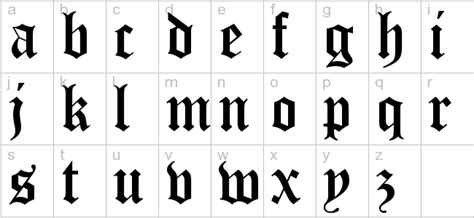 Old English Letters Lowercase Letter