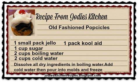 Jodies Kitchen: Recipe cards | Recipe cards, Old fashioned recipe card, Food processor recipes