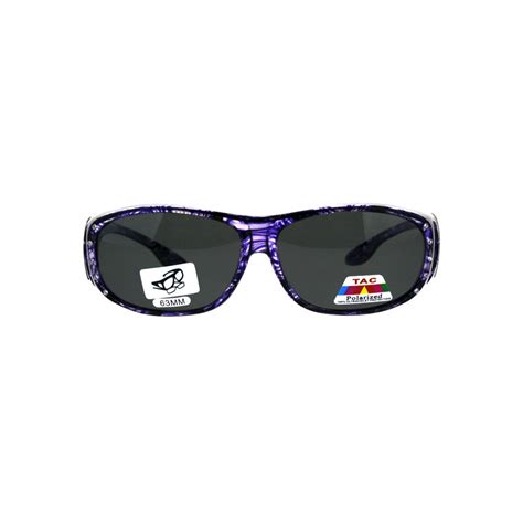 Sa106 Polarized Womens Rhinestone Bling Fit Over Floral Print 63mm Sunglasses Purple Walmart