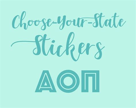 Alpha Omicron Pi Sorority Stickers Official Licensed Product Etsy