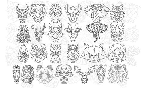 100 Hand Drawn Geometric Animals By Rhy Studio On Creativemarket