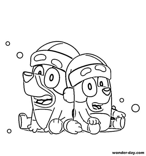 Bluey Christmas Coloring Page Free Printable Coloring Pages