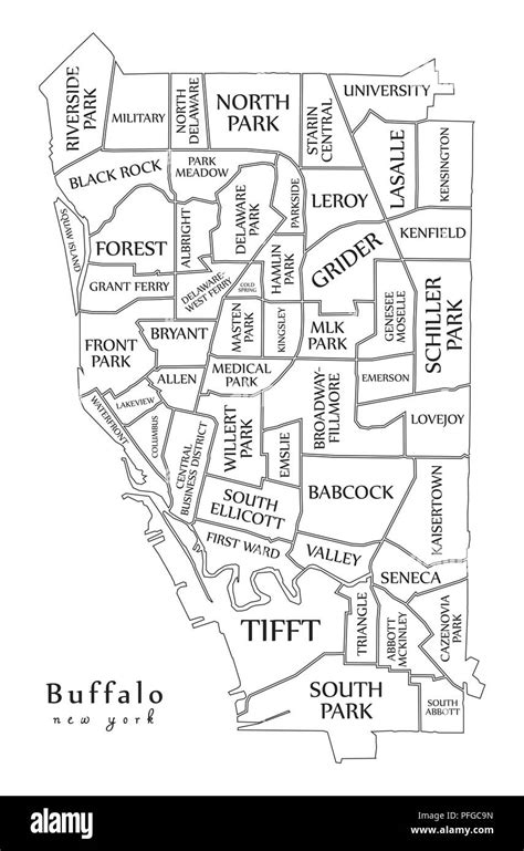Map Of Buffalo Neighborhoods Map San Luis Obispo
