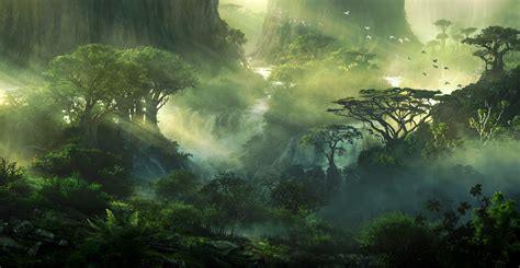 Download Forest Green Tree Fantasy Landscape Hd Wallpaper By Jonas De Ro