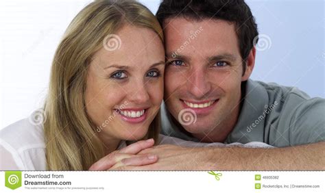 Closeup Of Couple Smiling At Camera Stock Photo Image Of Heterosexual