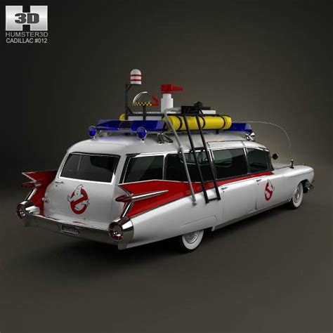 cadillac miller meteor ghostbusters ectomobile car 3d models store