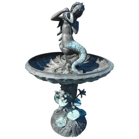 Bronze Mermaid Garden Fountain At 1stdibs