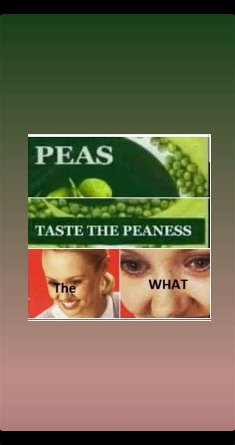 Peas Taste The Peaness Meme Spacotin
