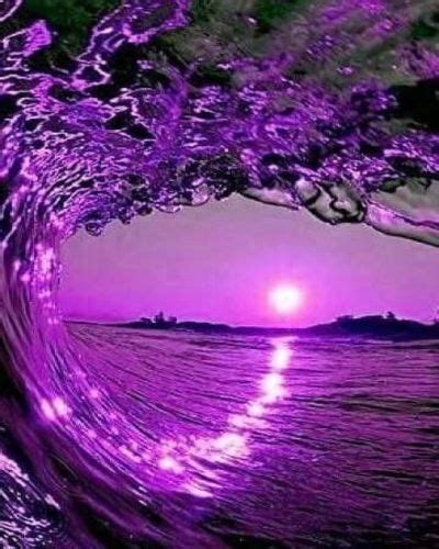 Purple Tree Purple Ocean Sunset Wall Art Canvas Wall Decor