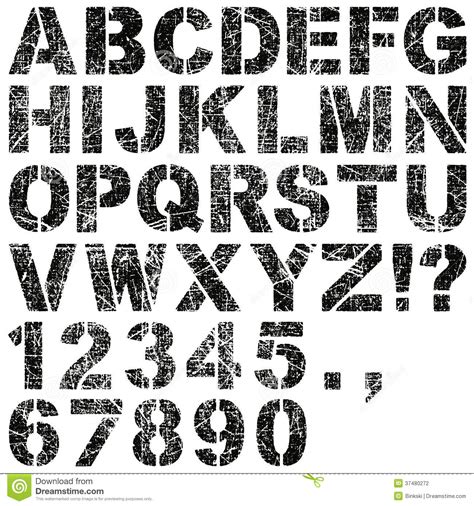 Knowing the correct number of letters in the alphabet depends greatly on which language's alphabet you are referring to. Stencil Letters And Numbers Stock Photography - Image ...