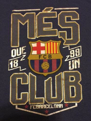 Fc Barcelona Mes Que Un Club Official Polyester Workout T Shirt Size Xl