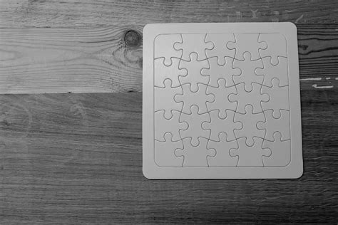 Hd Wallpaper Grayscale Photography Of Jigsaw Puzzle Empty White