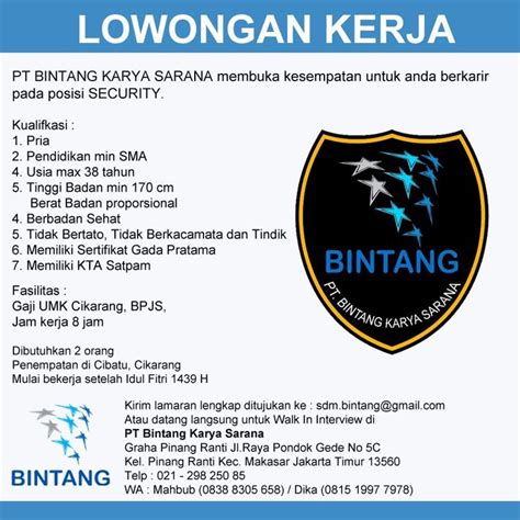 Contoh lowongan kerja menarik untuk kebutuhan rekrutmen anda seperti lowongan kerja hrd, design interior, marketing manager dan — terjemahan —. Pin oleh PT Bintang Karya Sarana di Iklan Lowongan Kerja | Pendidikan, Berat badan, Periklanan