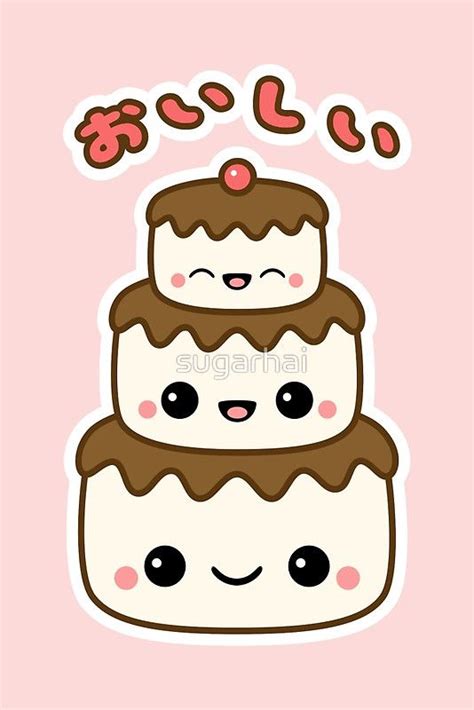 Cute Cake By Sugarhai Cute Cartoon Drawings Kawaii Doodles Cute
